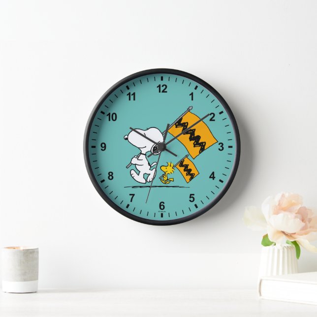 Reloj Cacahuetes | Banderas Snoopy & Woodstock (Hogar)
