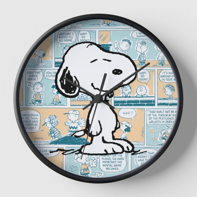 Reloj Cacahuetes | Patrón cómico de Snoopy (Anverso)