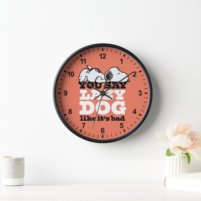Reloj Cacahuetes | Snoopy dices Perro perezoso como malo (Hogar)