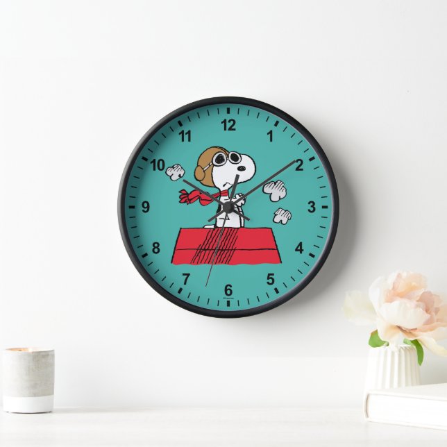 Reloj Cacahuetes | Snoopy the Flying Ace | Añadir su nom (Hogar)