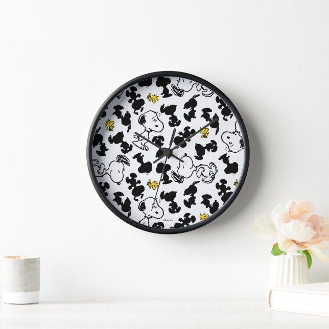 Reloj Cacahuetes | Snoopy & Woodstock Shadow Pattern (Hogar)