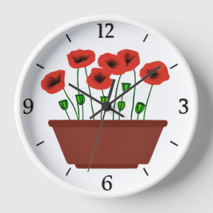 Reloj Cachorros rojos en una plantación de terracota