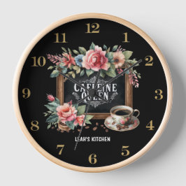 Reloj Café Coffeecore Clock Memes Barista Chalkboard