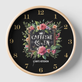 Reloj Café Coffeecore Clock Memes Barista Chalkboard