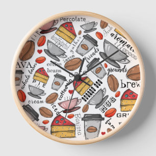 Reloj Café KHS Lover Coffee Shop o Café Clock