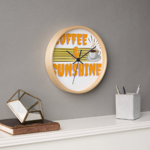 Reloj Café y Sol – Vibraciones Positivas por la Mañana