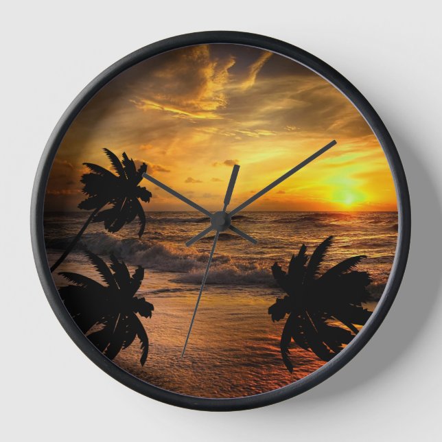 RELOJ CAJAR SUNSETS NATURALEZA DE LA ESCENERÍA DEL OCÉAN (Anverso)