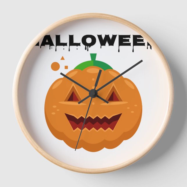 Reloj calabaza de halloween (Anverso)