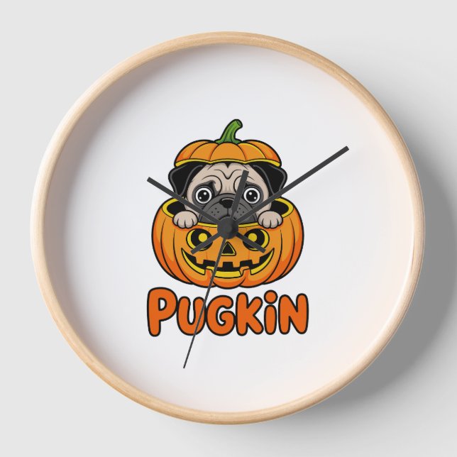 Reloj Calabaza de Halloween, Perro de la Pumpkin (Anverso)
