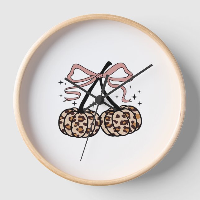 Reloj Calabaza de otoño, cerezas de calabaza, calabaza d (Anverso)