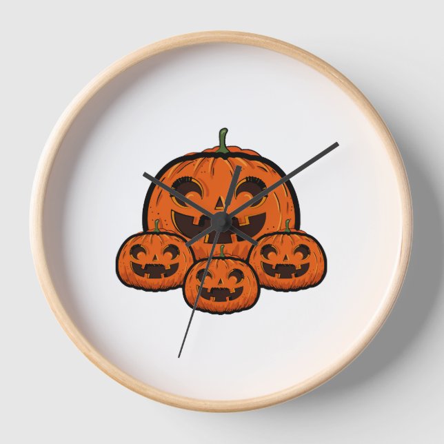Reloj Calabaza divertida de Halloween, Halloween fantasm (Anverso)