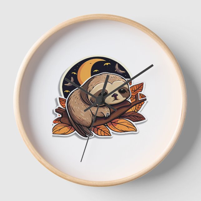 Reloj calabaza lenta Halloween estilo pegatina 2 Classic (Anverso)