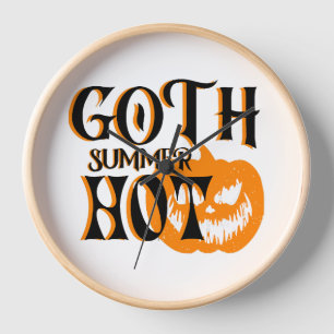 Reloj Calabaza sonriente de terror del verano gótico cal