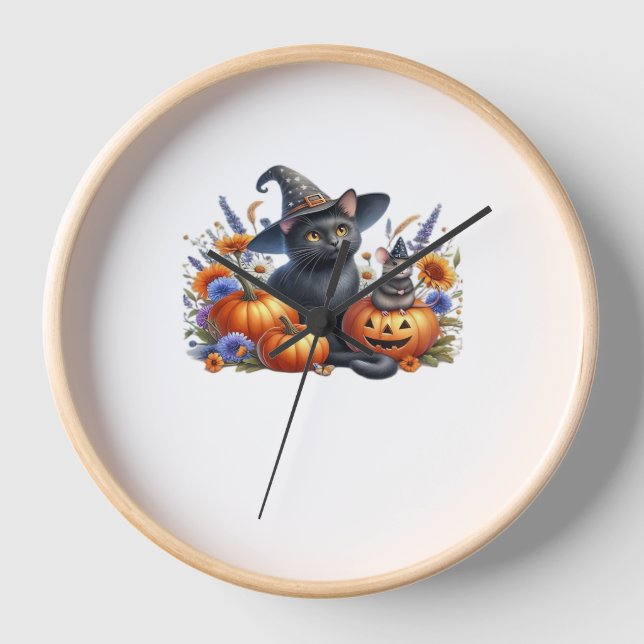 Reloj Calabazas T-S esenciales para el ratón Cat de Hall (Anverso)