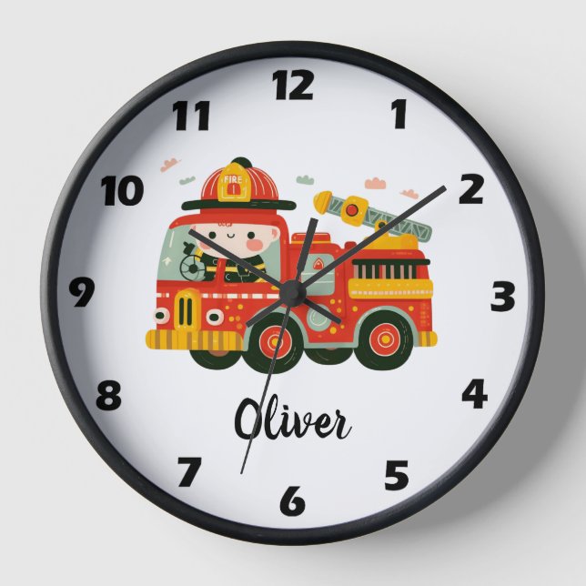 Reloj Camión caprichoso y capataz de bomberos (Anverso)