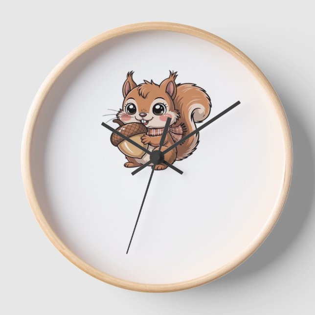 Reloj camiseta clásica de ardilla otoñal (Anverso)