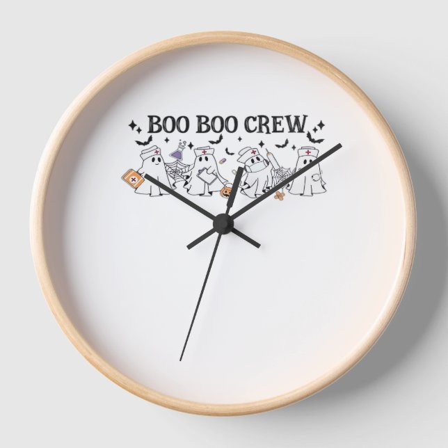 Reloj camiseta clásica de boo Boo Crew Halloween (Anverso)