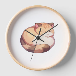 Reloj Camiseta Clásica de Camiseta Cute Munchkin Cat Sle