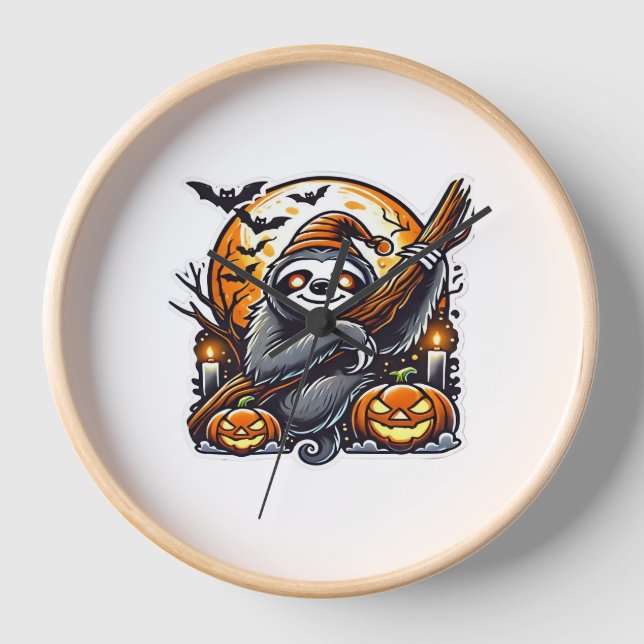 Reloj Camiseta Clásica de Halloween (Anverso)