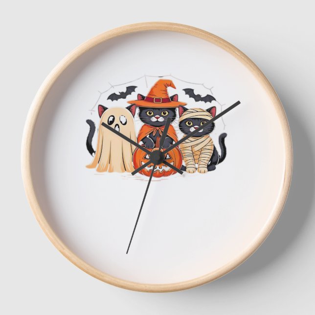 Reloj Camiseta Clásica T-Shirt de Halloween Cute Ghost P (Anverso)