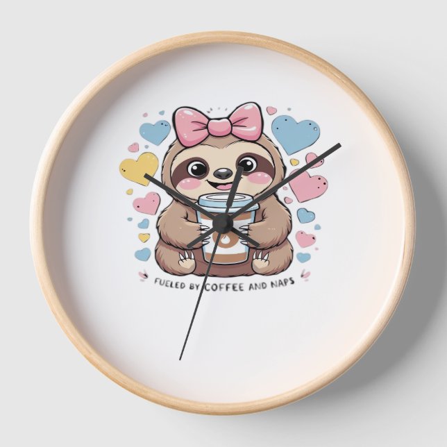 Reloj Camiseta de Lover con café espumoso - Divertido av (Anverso)