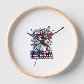 Reloj Camiseta sin mangas Merica Cool Unicorn Patriotic