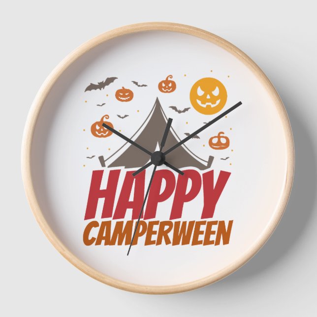 Reloj Camping de Halloween al aire libre (Anverso)