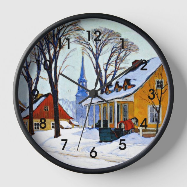 Reloj Canadá, - Mañana de invierno, arte fino, Clarence  (Anverso)