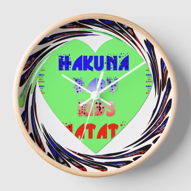 Reloj Cáncer Luminoso Hakuna Matata Diseño para Niños (Anverso)