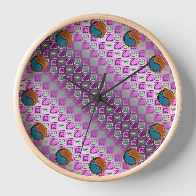 Reloj Cáncer y Gallo de Madera (Anverso)