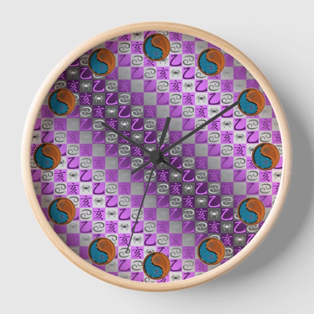 Reloj Cáncer y Jabalí de Madera (Anverso)