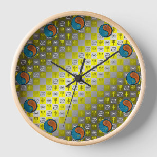 Reloj Cáncer y Mono de Madera