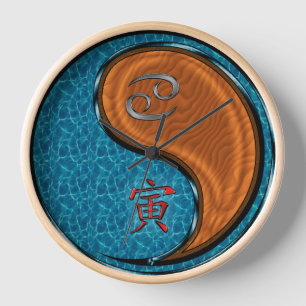 Reloj Cáncer y Tigre de Madera