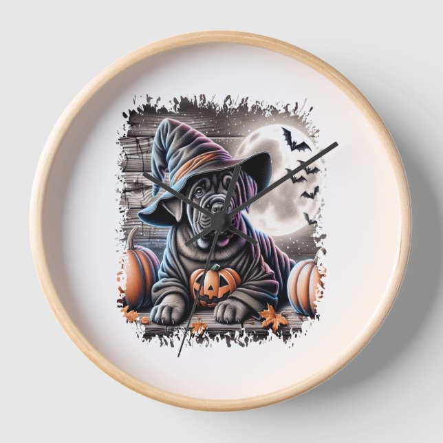 Reloj Cane Corso Dog Halloween (Anverso)
