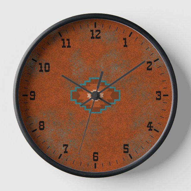 Reloj Cañones del Suroeste Mesa Geométrica Viejo Oeste (Anverso)
