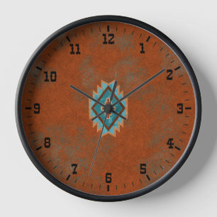 Reloj Cañones del Suroeste Mesa Geométrica Viejo Oeste