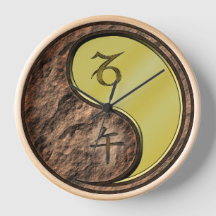 Reloj Capricornio y Caballo de Metal