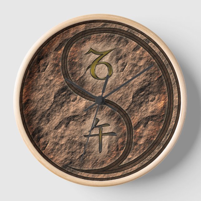 Reloj Capricornio y Caballo de Tierra (Anverso)