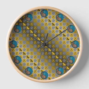 Reloj Capricornio y Conejo de Agua