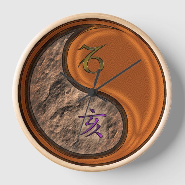 Reloj Capricornio y Jabalí de Madera (Anverso)