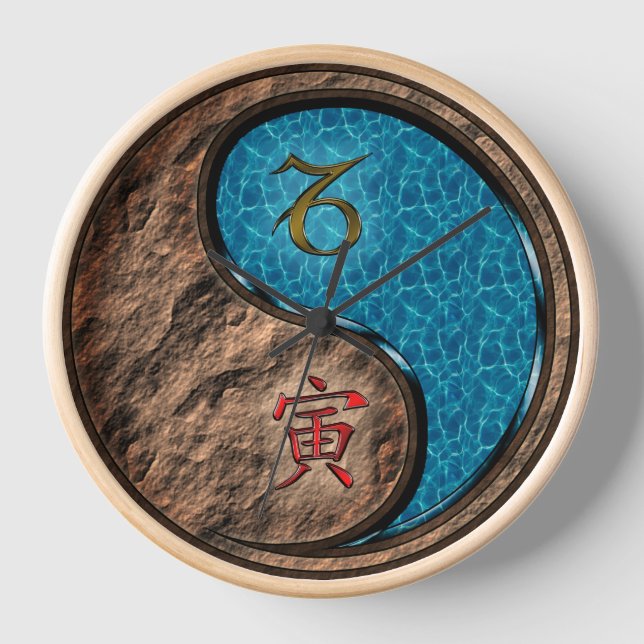 Reloj Capricornio y Tigre de Agua (Anverso)