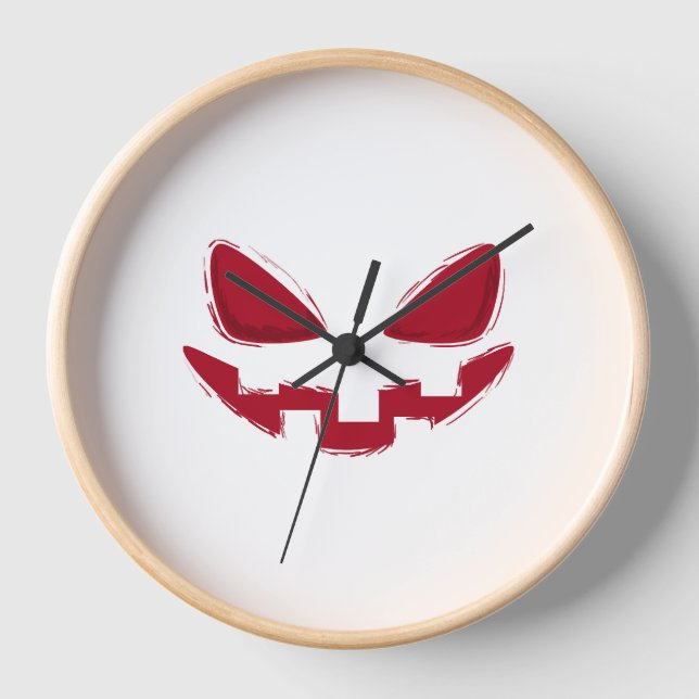 Reloj Cara de calabaza de Halloween (Anverso)