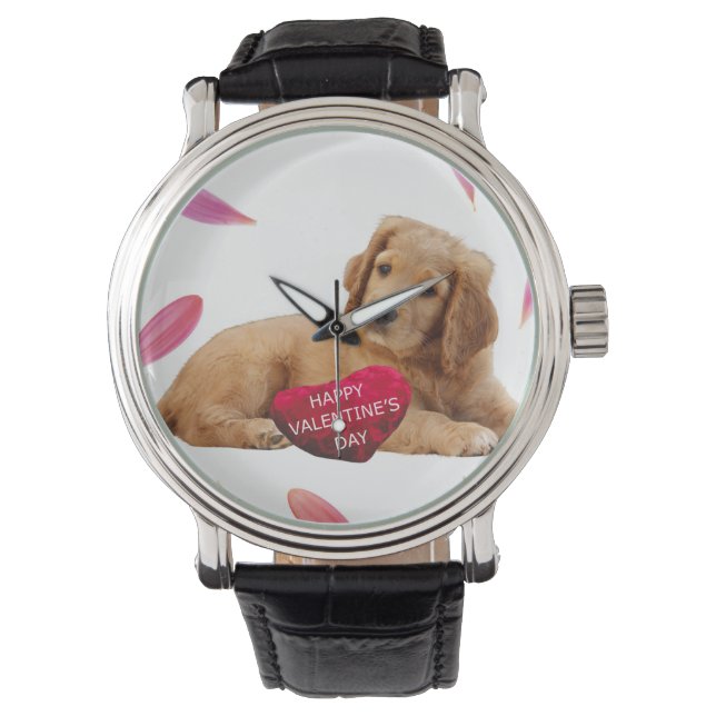 Reloj cardíaco de perro el día de San Valentín (Anverso)