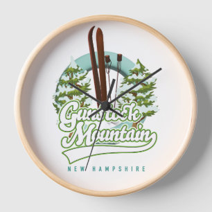 Reloj Cartel de esquí de la montaña Gunstock New Hampshi