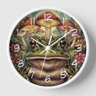 Reloj Casa de Campo Vintage Rana y Hongos