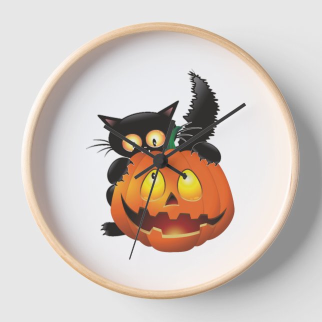 RELOJ CAT HALLOWEEN (Anverso)