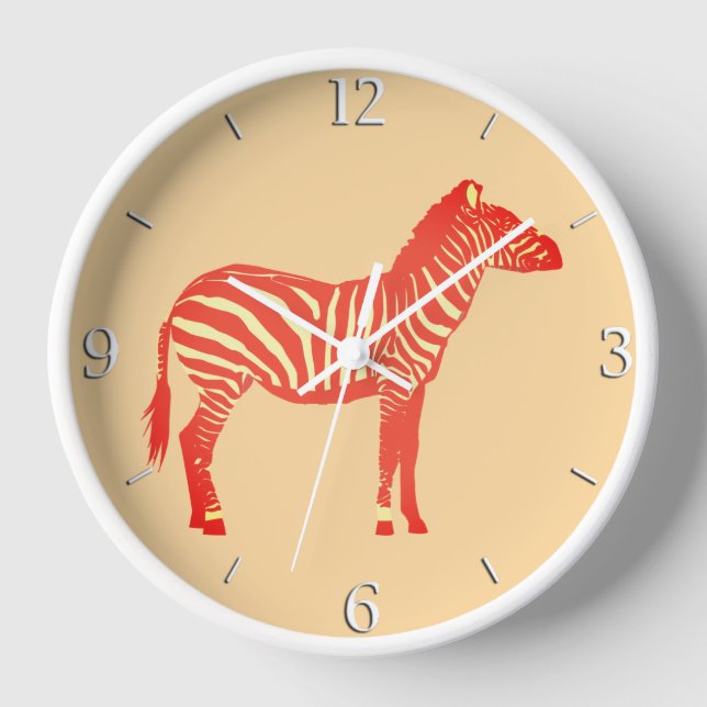 Reloj Cebra - Mandarín y naranja ligero (Anverso)