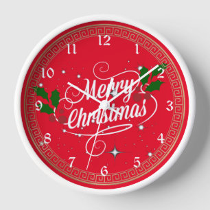 Reloj Celebrar la Navidad, colores festivos de las fiest