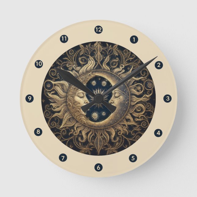 Reloj celestial de pared lunar (Anverso)