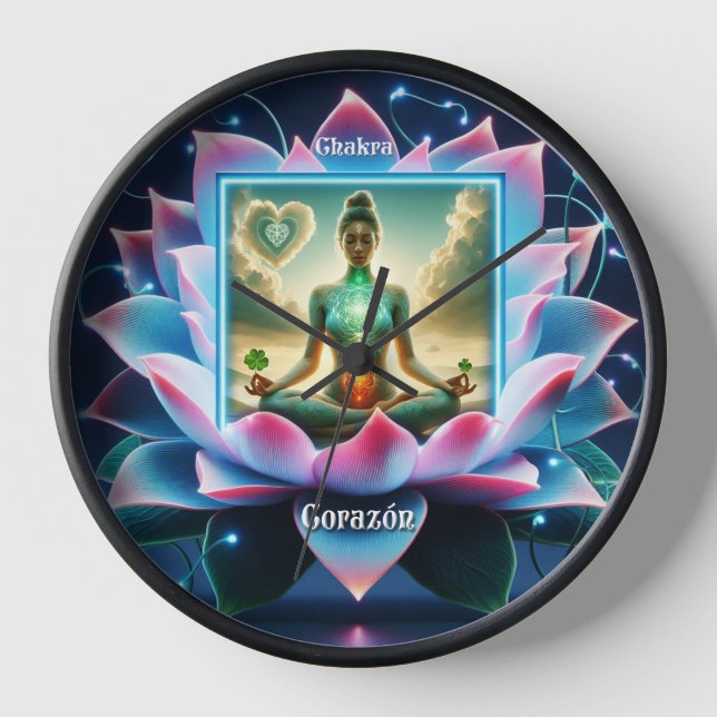 Reloj Chakra del Corazón (Anahata) (Anverso)